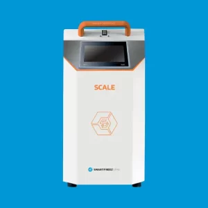 Frontal picture of SmartFreez's Micro Scale-Down (MSD) device.